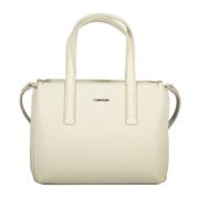 Beige Handtas met Verstelbare Band Calvin Klein , Beige , Dames