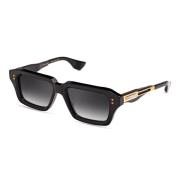 Zwart Geel Gouden Zonnebril Dita , Black , Unisex