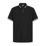 Katoenen polo met logo Emporio Armani , Black , Heren