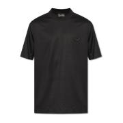 T-shirt met logo patch Emporio Armani , Black , Heren