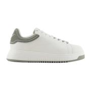 Leren sneakers met rubberen zool Emporio Armani , White , Heren