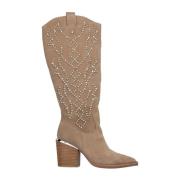 Studded Blokhak Laars Alma EN Pena , Beige , Dames