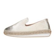 Gouden Leren Espadrilles Stijlvol Zomerse Look Fred De La Bretoniere ,...