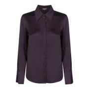 Slim Fit Pruim Overhemd Patrizia Pepe , Purple , Dames