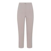 Slim Fit Beige Broek Patrizia Pepe , Gray , Dames