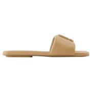 Leather sandals Marc Jacobs , Beige , Dames