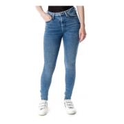 Hoge Taille Skinny Fit Jeans Pepe Jeans , Blue , Dames