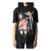 Zwart Print T-shirt Vrouwen Katoen Tommy Hilfiger , Black , Dames