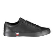 Sportieve Vetersneakers Zwart Logo Tommy Hilfiger , Black , Heren