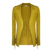 Groene Blouse met Zachte Pasvorm Patrizia Pepe , Green , Dames