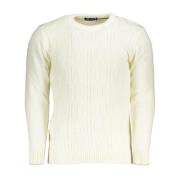 Twisted Crew Neck Sweater Contrast Details U.s. Polo Assn. , White , H...