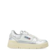 Witte Sneakers met Zilver-Tone Design Autry , White , Dames