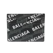 Pre-owned Leather wallets Balenciaga Vintage , Black , Heren