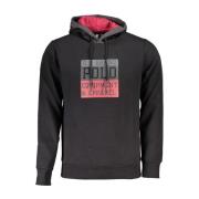 Zwarte Hoodie met Logo Print U.s. Polo Assn. , Black , Heren