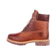 Bruine Leren Laarzen Thermische Rubberen Zool Timberland , Brown , Her...