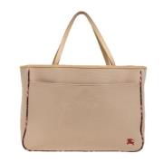 Pre-owned Canvas handbags Burberry Vintage , Beige , Dames