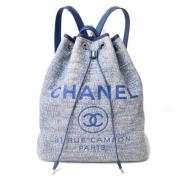 Pre-owned Canvas backpacks Chanel Vintage , Blue , Dames