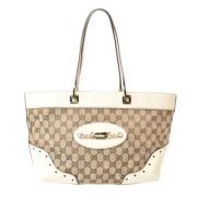 Pre-owned Canvas gucci-bags Gucci Vintage , Beige , Dames