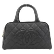 Pre-owned Leather handbags Chanel Vintage , Black , Dames