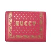 Pre-owned Leather wallets Gucci Vintage , Pink , Dames