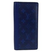 Pre-owned Leather wallets Louis Vuitton Vintage , Blue , Heren