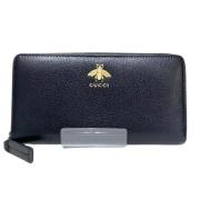 Pre-owned Leather wallets Gucci Vintage , Black , Heren