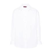 Katoenen poplin overhemd met Gucci-detail Gucci , White , Heren