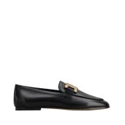 Zwarte Leren Mocassin Schoenen Tod's , Black , Dames