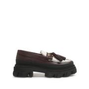 Bruine Platte Schoenen Elegante Stijl Ganni , Brown , Dames