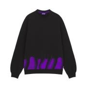 Heren Crewneck Sweatshirt Octopus , Black , Heren