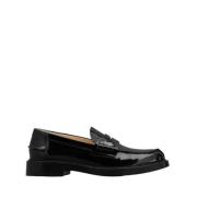 Zwarte Leren Mocassin Schoenen Tod's , Black , Dames