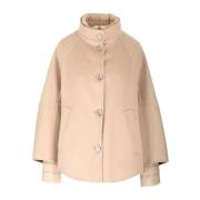 Luxe Wol Kasjmier Jas Moorer , Beige , Dames