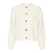 Cardigan met pofmouwen en knoopdetail Karen by Simonsen , Beige , Dame...