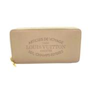 Pre-owned Leather wallets Louis Vuitton Vintage , Beige , Dames