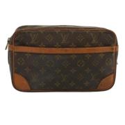 Pre-owned Canvas clutches Louis Vuitton Vintage , Brown , Dames