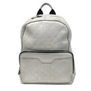 Pre-owned Leather backpacks Louis Vuitton Vintage , White , Dames