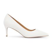 Lage leren pumps Kazar , White , Dames