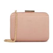 Bezoekers handclutch tas met afneembare ketting Kazar , Pink , Dames