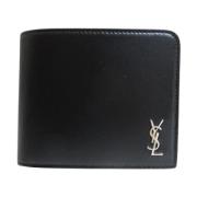 Pre-owned Leather wallets Yves Saint Laurent Vintage , Black , Dames