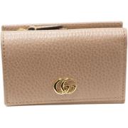 Pre-owned Leather wallets Gucci Vintage , Beige , Dames