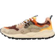 Stijlvolle Heren Sneakers Flower Mountain , Brown , Heren