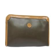 Pre-owned Leather clutches Dior Vintage , Brown , Dames