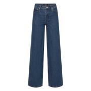 Retro Style Wide Leg Jeans A.p.c. , Blue , Dames