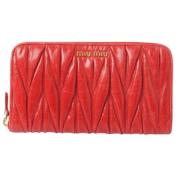 Pre-owned Leather wallets Miu Miu Pre-owned , Red , Dames