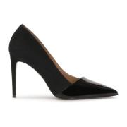 Suède pumps met gelakte neuzen Kazar , Black , Dames