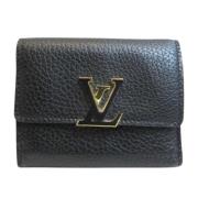 Pre-owned Leather wallets Louis Vuitton Vintage , Black , Dames