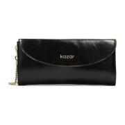 Kleine langwerpige handtas met twee banden Kazar , Black , Dames