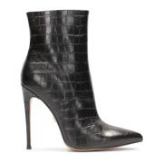 Elegante hoge stiletto laarzen met krokodillenpatroon Kazar , Black , ...