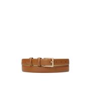 Leren riem met minimalistische gesp Kazar , Brown , Dames