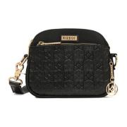 Kleine universele crossbody tas op een brede band Kazar , Black , Dame...